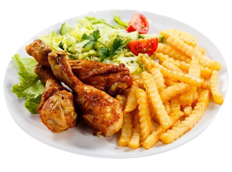 With potato fries